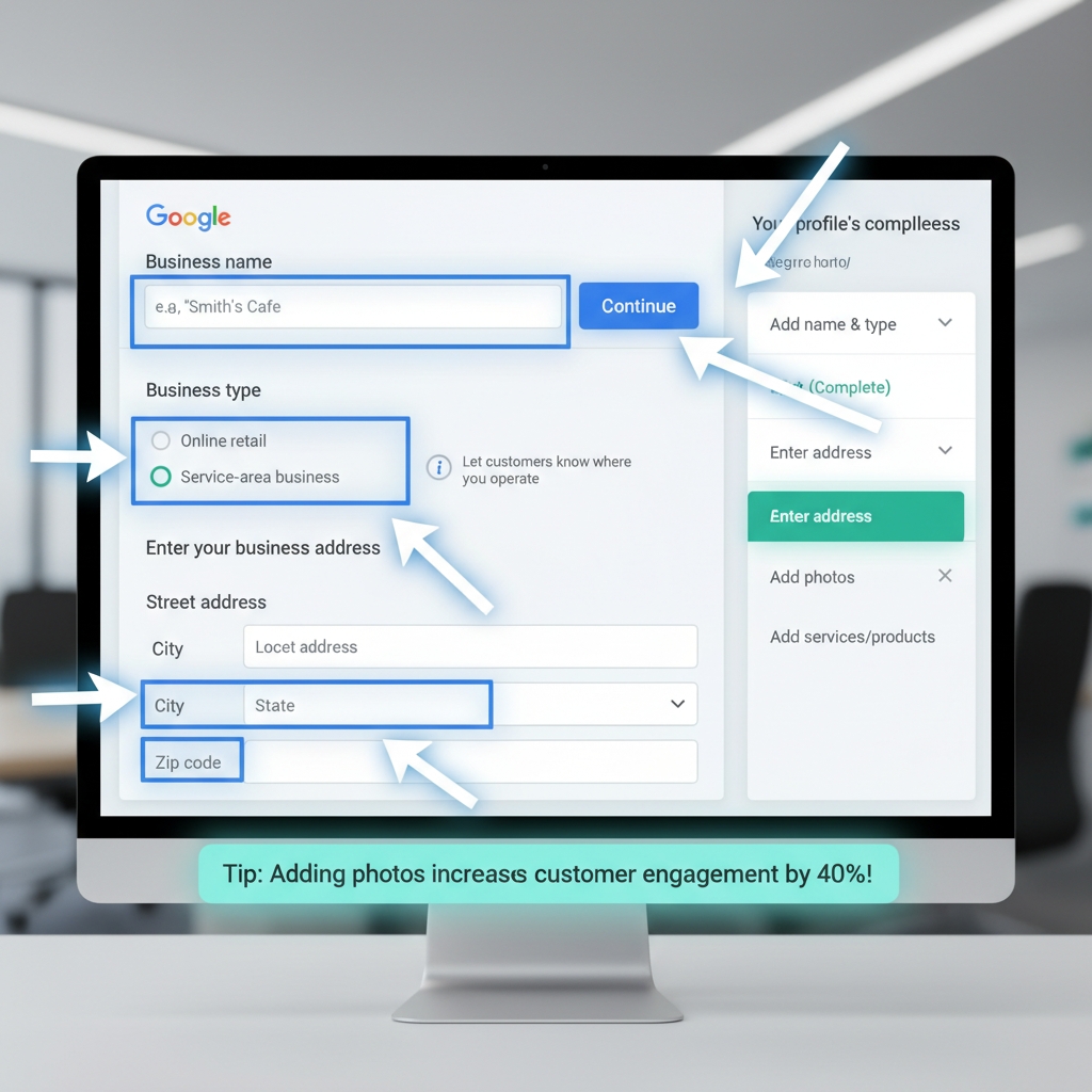 tu negocio visible adaki google business profile